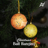 Glitter Christmas Hanging Balls Ð Pack of 6