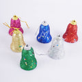 Glitter Christmas Hanging Bells Ð 6 Pcs