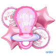 Its a Girl Pacifier 5 Pcs Foil Balloons Set | For | Baby Shower Decor |