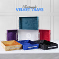 Set of 2 - Wedding Velvet Trays