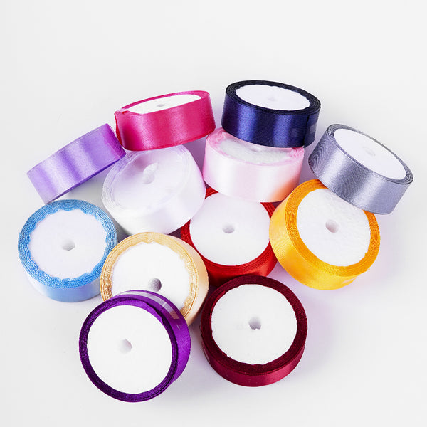 Multiple Color Silk Satin Ribbons 20 Yard