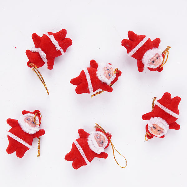 Small Hanging 6 Pcs santa claus For Chistmas Decor