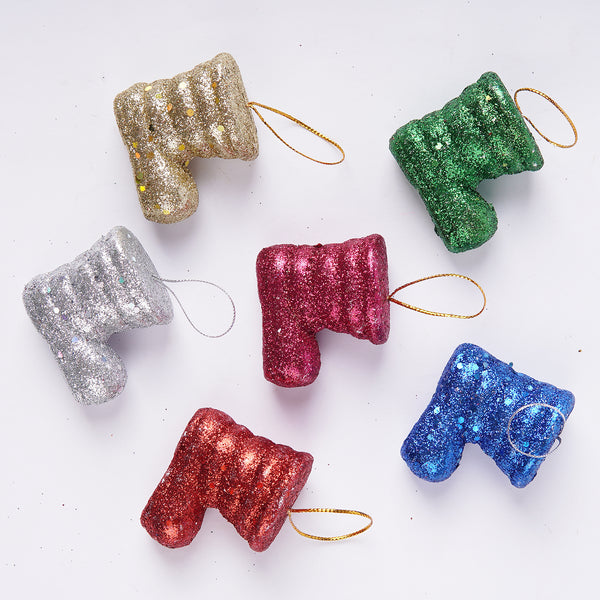 Small Hanging 6 Pcs  Christmas Shoes For Christmas Party Decor