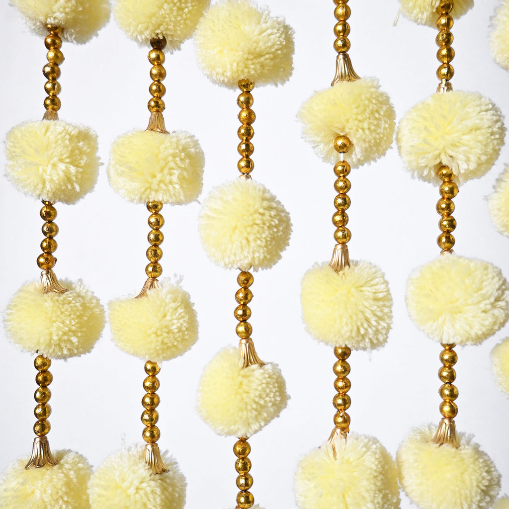 Pom Pom Garland 12 Pcs | For | Maiyo Mendi, Dholki, Nikkah, Wedding  Decor |