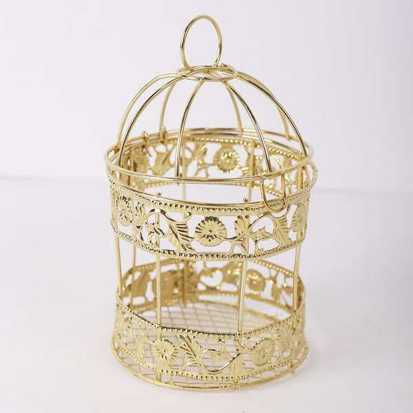 Mini Golden Iron Cage For Home Decor