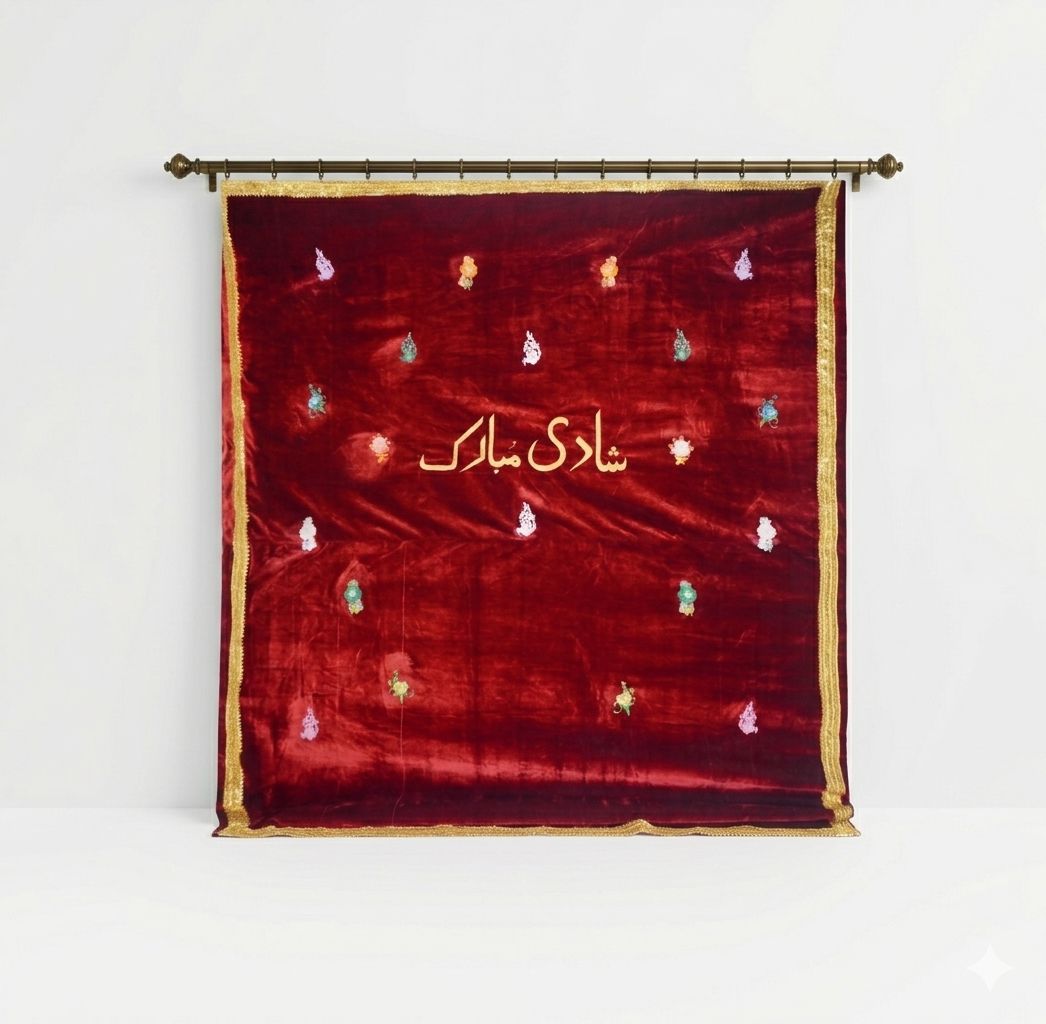 Velvet Shaadi Mubarak Backdrop