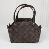 Set of 3 - Dark Brown Wooven Baskets