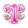 5 Pcs Num 1 Foil Balloon Set