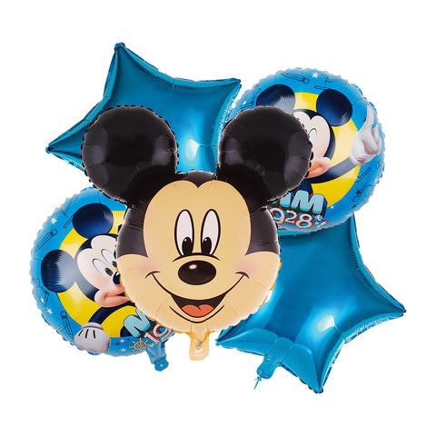 5 Pcs Mickey Mouse Foil Balloon Set