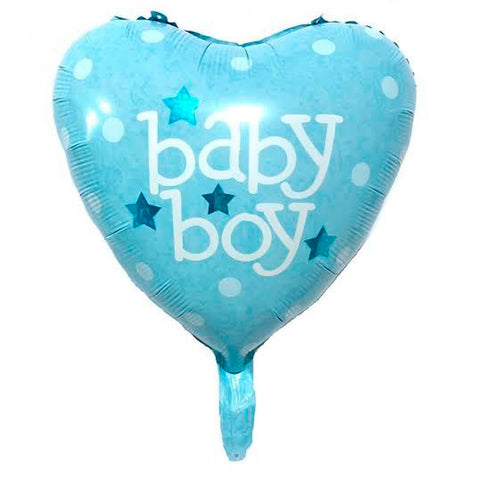 Baby Boy Heart Foil Balloons