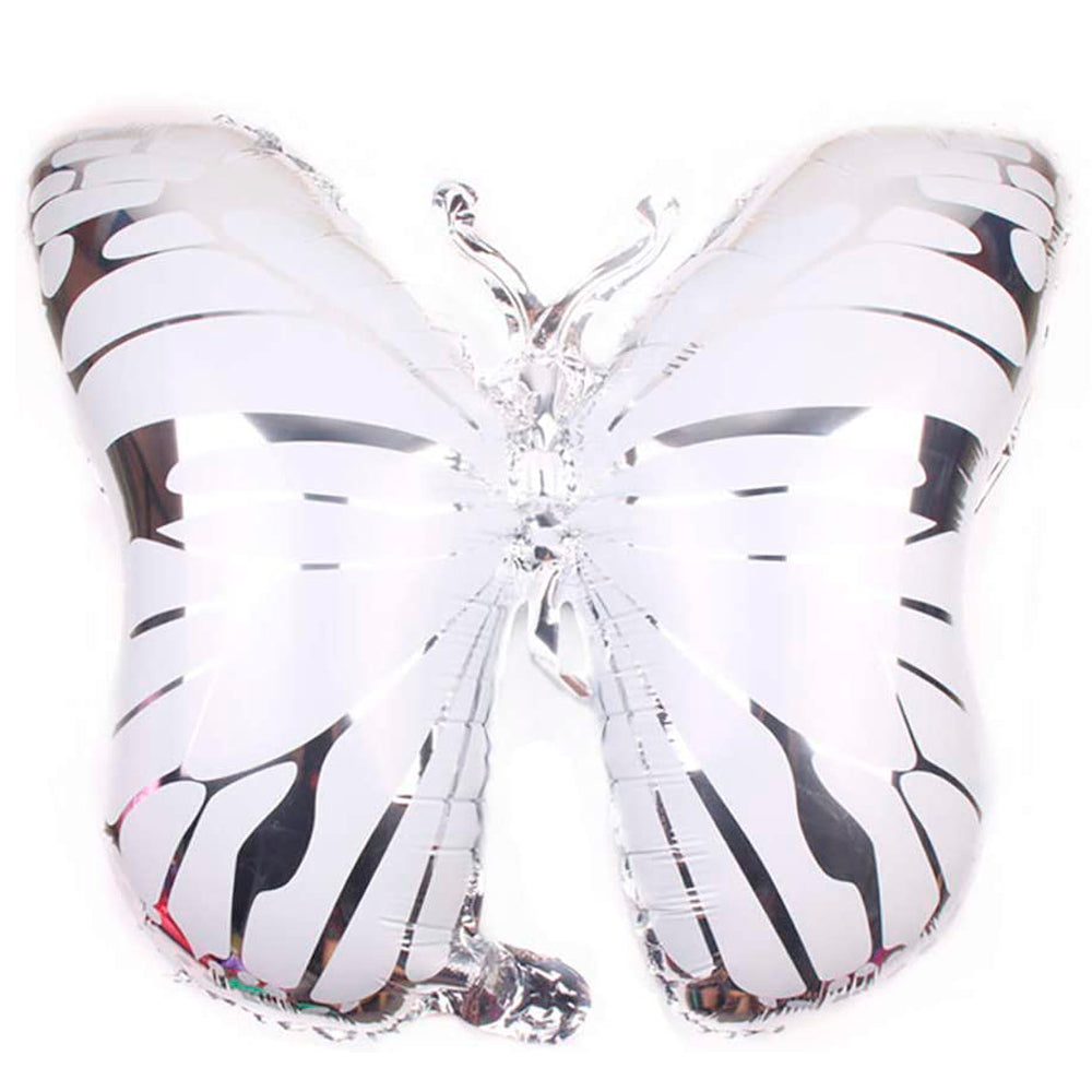 Silver Butterfly Foil Balloons