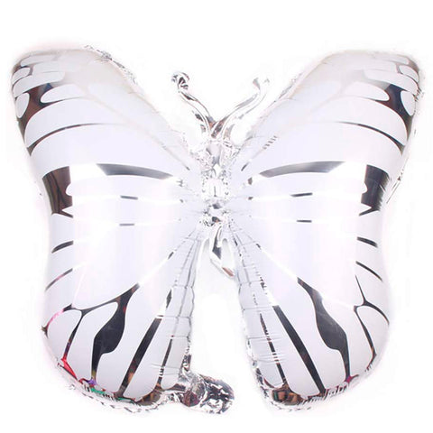 Silver Butterfly Foil Balloons