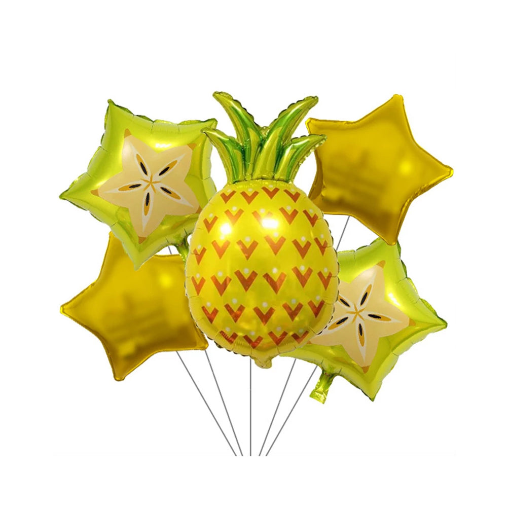 5 Pcs Pineapple Foil Balloon Set