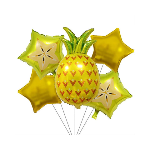 5 Pcs Pineapple Foil Balloon Set