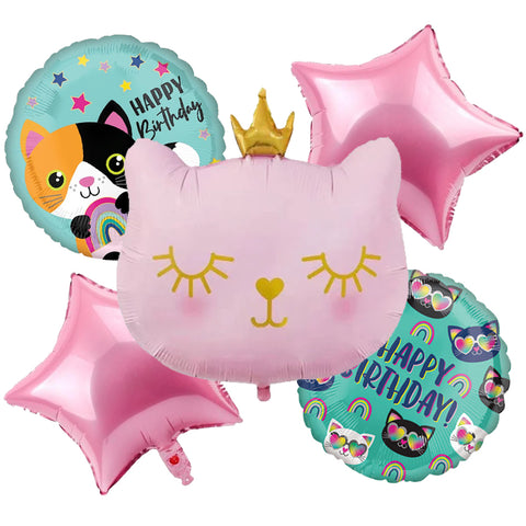 Cat 5 Pcs Foil Balloons