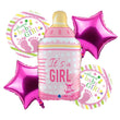 Its A Girl Feeder Foil Balloons Set