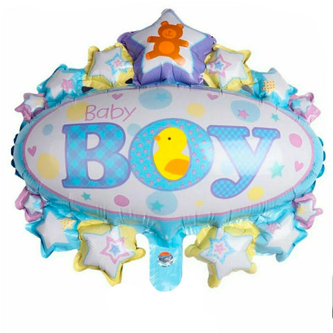 Baby Boy Oval Foil Balloons