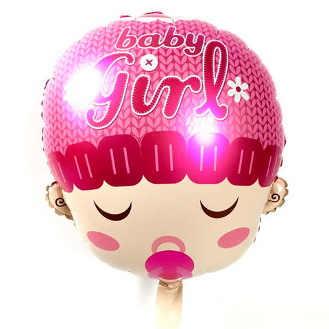 Baby Girl Face Foil Balloons