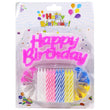 Small Cake Candle with HBD Topper