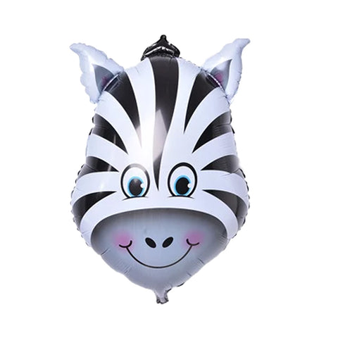 Zebra Face Foil Balloon
