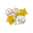 5 Pcs Wine Glass Foil Balloon Set