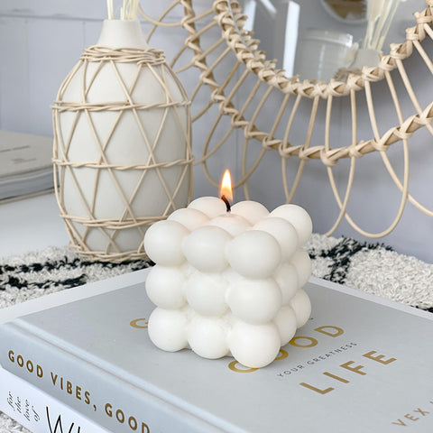 White Bubble Scented Candles