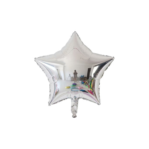 Star Foil Balloon Silver Color