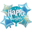 3D Happy Birthday 5 Pcs Foil Balloons Set