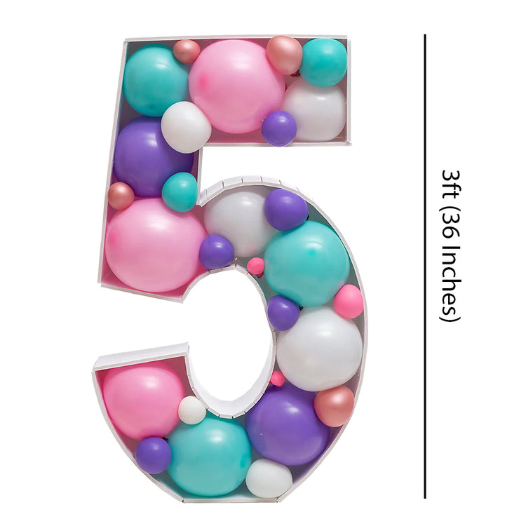 DIY 5 Number Balloon Mosaic