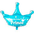 Happy Birthday Prince Crown Foil Balloons