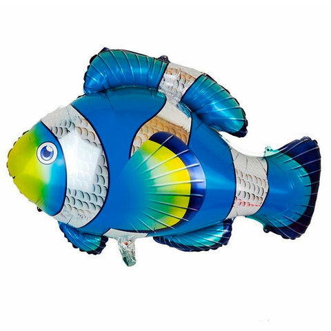 Blue Fish Foil Balloons