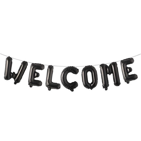 Black Welcome Foil Balloons