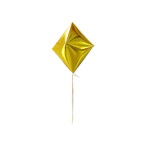 Golden 4D Rhombus Foil Balloons