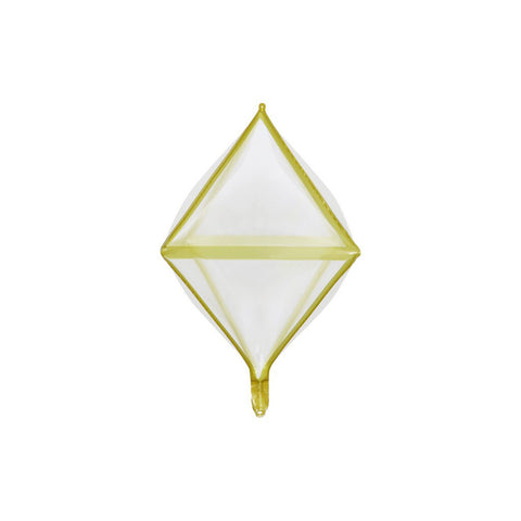 Golden 4D Rhombus Transparent Foil Balloon