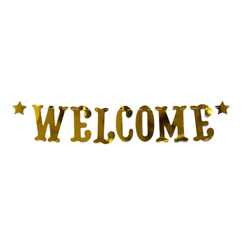 Golden Welcome Bunting