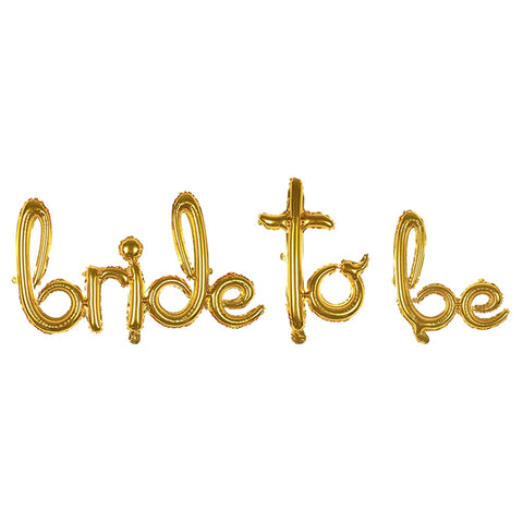 Bride To Be (Cursive) Golden Colored Balloon