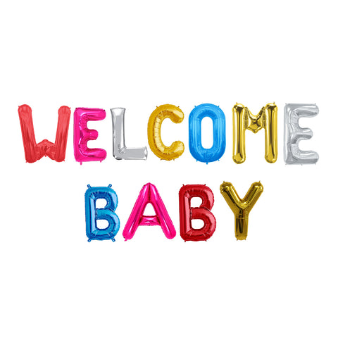 Welcome Baby Foil Balloons (Multi)