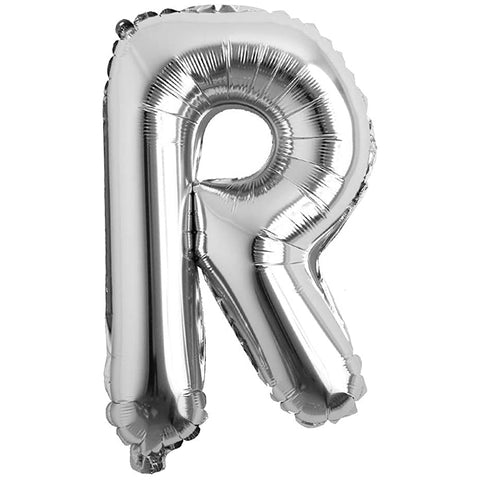 R Foil Balloon Silver Color