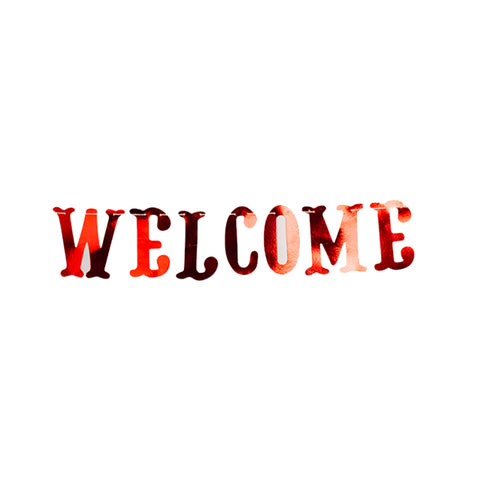 Red Welcome Bunting