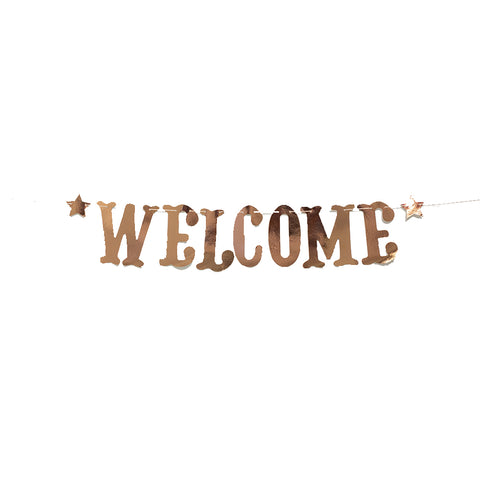 Rose Gold Welcome Bunting