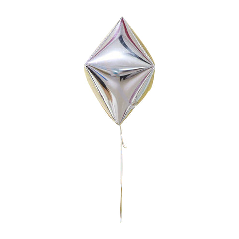 Silver 4D Rhombus Foil Balloon