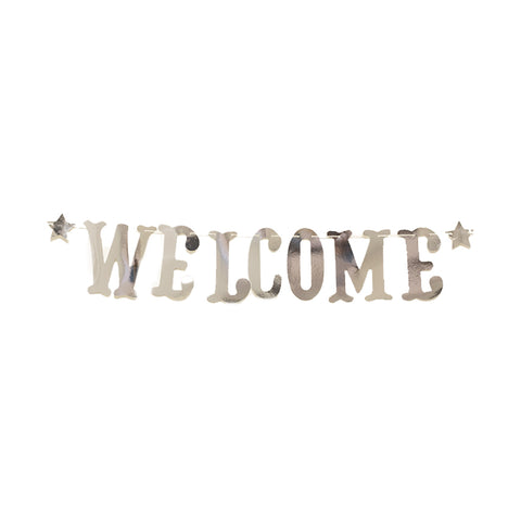 Silver Welcome Bunting
