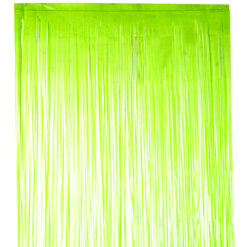 Fluorescent Green Foil Curtains
