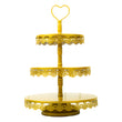 3 Tier Golden Cup Cake Stand