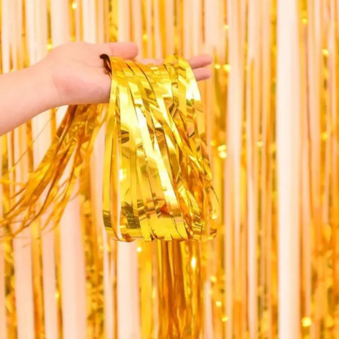 Golden Foil Curtains
