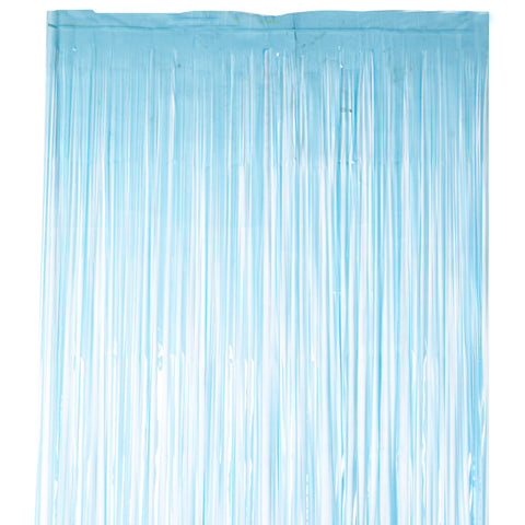 Fluorescent Baby Blue Foil Curtains