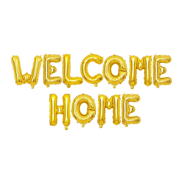 Welcome Foil Balloon Golden Color