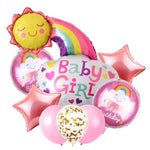 Happy Birthday Baby Girl 8 Pcs Foil Balloons Set