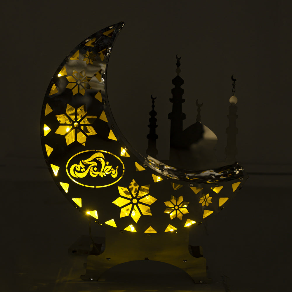Silver Moon Ramadan Kareen Led Lantern