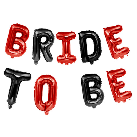 Bride To Be Red & Black Colored Balloon